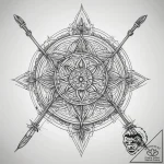 Tattoo sketch skiing skis and poles, concept… – tattoo sketch (№1757922124_0, 15.09.2025 07:42) — tattoovalue.net