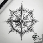 Tattoo sketch compass rose tattoo – tattoo sketch (№1757922908_0, 15.09.2025 07:55) — tattoovalue.net