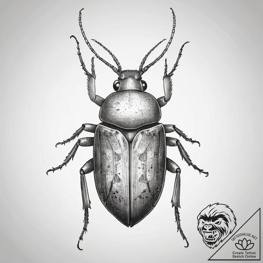 Tattoo sketch squash bug, tattoo sketch desig... - tattoo sketch (№1757925274_0, 15.09.2025 08:34) — tattoovalue.net