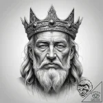 Tattoo sketch holy leader – tattoo sketch (№1757926611_0, 15.09.2025 08:56) — tattoovalue.net