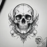 Tattoo sketch череп с костями, tattoo drawing… – tattoo sketch (№1757927393_0, 15.09.2025 09:09) — tattoovalue.net