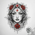 Tattoo sketch blessed icon, tattoo flash shee… – tattoo sketch (№1757929167_0, 15.09.2025 09:39) — tattoovalue.net