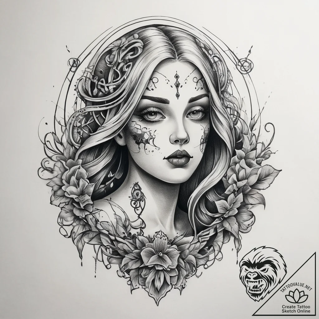 Tattoo sketch ghost, tattoo flash sheet desig... - tattoo sketch (№1757929750_0, 15.09.2025 09:49) — tattoovalue.net