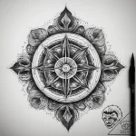 Tattoo sketch cosmic being, ink illustration… – tattoo sketch (№1757930720_0, 15.09.2025 10:05) — tattoovalue.net