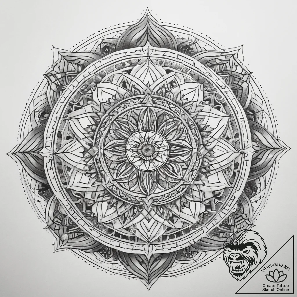 Tattoo sketch holy beginning, tattoo line art... - tattoo sketch (№1757931107_0, 15.09.2025 10:11) — tattoovalue.net