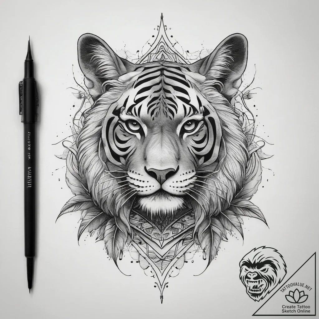Tattoo sketch needle, artistic tattoo sketch,... - tattoo sketch (№1757931300_0, 15.09.2025 10:15) — tattoovalue.net