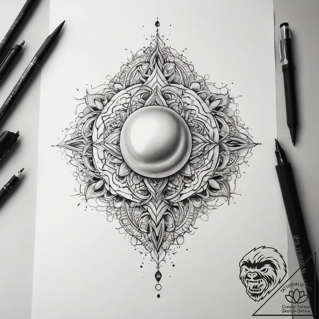 Tattoo sketch pearl tattoo - tattoo sketch (№1757939895_0, 15.09.2025 12:38) — tattoovalue.net