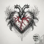 Tattoo sketch bleeding heart, tattoo sketch d… – tattoo sketch (№1757940090_0, 15.09.2025 12:41) — tattoovalue.net