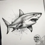 Tattoo sketch bull shark, artistic tattoo ske… – tattoo sketch (№1757940877_0, 15.09.2025 12:54) — tattoovalue.net