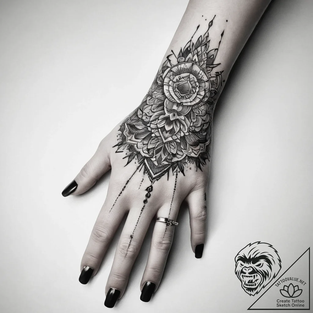 Tattoo sketch hands with a thread, concept ar... - tattoo sketch (№1757942646_0, 15.09.2025 13:24) — tattoovalue.net