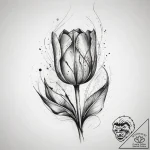 Tattoo sketch tulip, tattoo line art, muted c… – tattoo sketch (№1757942841_0, 15.09.2025 13:27) — tattoovalue.net