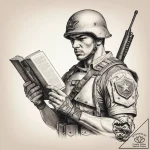 Tattoo sketch soldier with a book, tattoo dra… – tattoo sketch (№1757943432_0, 15.09.2025 13:37) — tattoovalue.net
