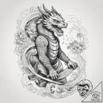 Tattoo sketch snowboarding person snowboardin… – tattoo sketch (№1757945402_0, 15.09.2025 14:10) — tattoovalue.net
