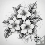 Tattoo sketch bougainvillea flower, concept a… – tattoo sketch (№1757946580_0, 15.09.2025 14:29) — tattoovalue.net