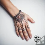 Tattoo sketch hands with a chain, tattoo line… – tattoo sketch (№1757946970_0, 15.09.2025 14:36) — tattoovalue.net
