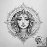 Tattoo sketch узор в виде черепа с луной, tat… – tattoo sketch (№1757947550_0, 15.09.2025 14:45) — tattoovalue.net