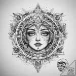Tattoo sketch cosmic space, tattoo flash shee… – tattoo sketch (№1757948344_0, 15.09.2025 14:59) — tattoovalue.net