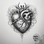 Tattoo sketch heart tattoo – tattoo sketch (№1757949920_0, 15.09.2025 15:25) — tattoovalue.net