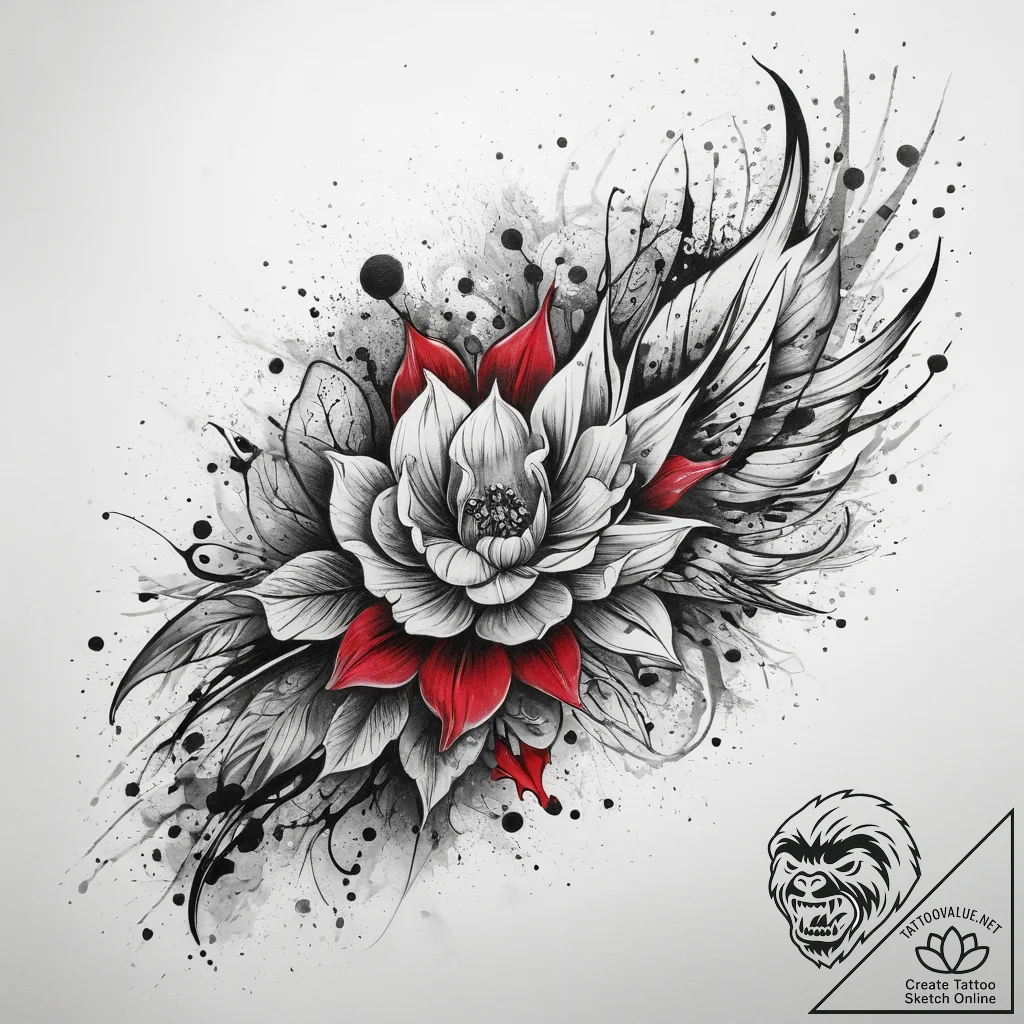 Tattoo sketch a symbolic event, concept art f... - tattoo sketch (№1757950504_0, 15.09.2025 15:35) — tattoovalue.net