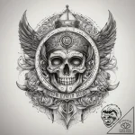 Tattoo sketch holy image, concept art for tat… – tattoo sketch (№1757950698_0, 15.09.2025 15:38) — tattoovalue.net