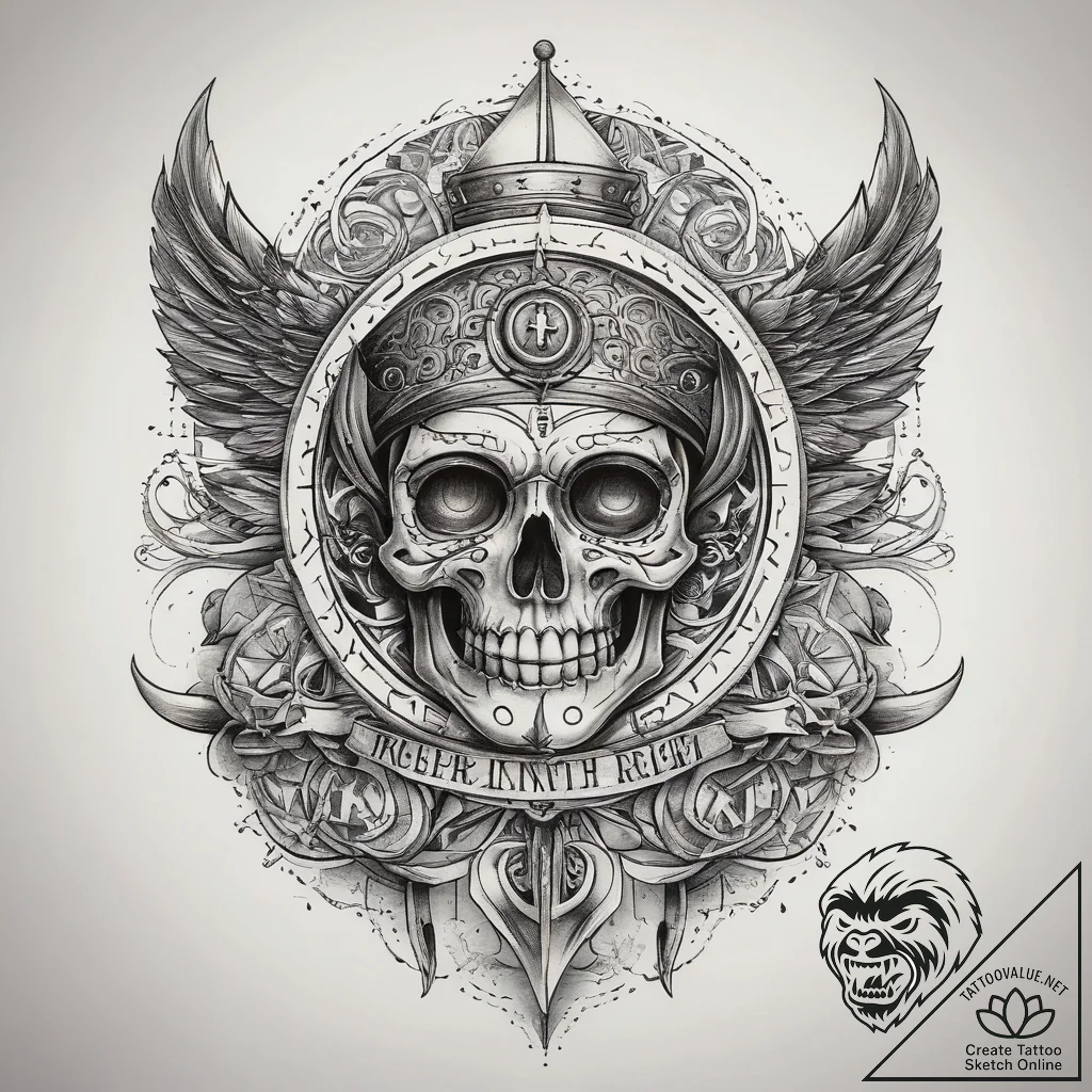 Tattoo sketch holy image, concept art for tat... - tattoo sketch (№1757950698_0, 15.09.2025 15:38) — tattoovalue.net
