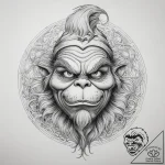 Tattoo sketch the grinch with a tail, concept… – tattoo sketch (№1757951876_0, 15.09.2025 15:57) — tattoovalue.net