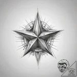 Tattoo sketch five-pointed star, tattoo line… – tattoo sketch (№1757952659_0, 15.09.2025 16:10) — tattoovalue.net