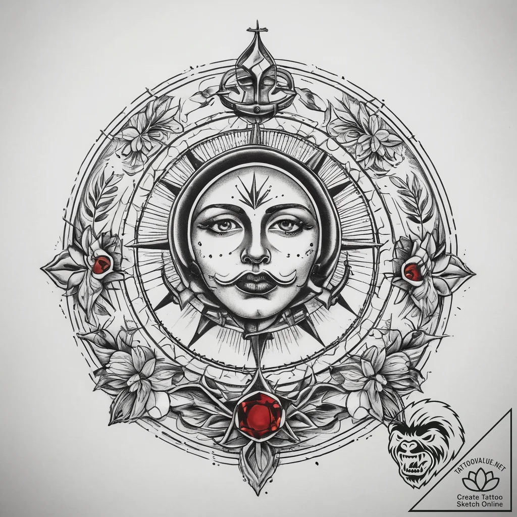 Tattoo sketch ruby, tattoo flash sheet design... - tattoo sketch (№1757954055_0, 15.09.2025 16:34) — tattoovalue.net