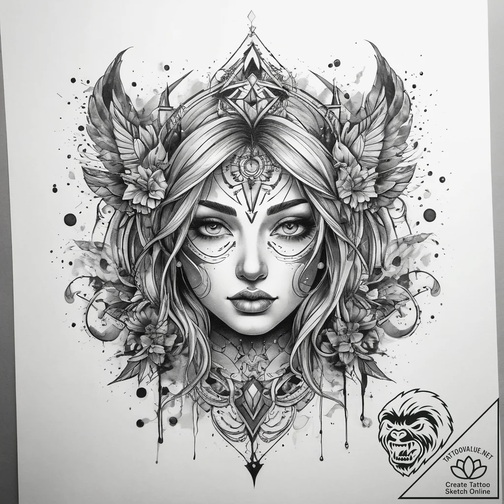 Tattoo sketch water, tattoo drawing outline,... - tattoo sketch (№1757956019_0, 15.09.2025 17:06) — tattoovalue.net