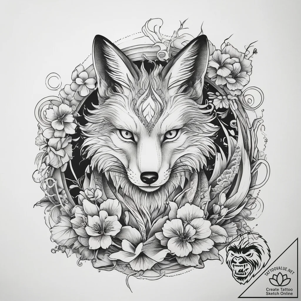 Tattoo sketch fox tattoo, tattoo line art, ir... - tattoo sketch (№1757957195_0, 15.09.2025 17:26) — tattoovalue.net