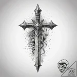 Tattoo sketch tiwaz rune with an upward-point… – tattoo sketch (№1757959763_0, 15.09.2025 18:09) — tattoovalue.net