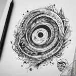 Tattoo sketch galactic spiral, tattoo flash s… – tattoo sketch (№1757960351_0, 15.09.2025 18:19) — tattoovalue.net