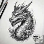 Tattoo sketch forest dragon, tattoo sketch de… – tattoo sketch (№1757960938_0, 15.09.2025 18:28) — tattoovalue.net