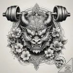 Tattoo sketch weightlifting barbell with weig… – tattoo sketch (№1757961903_0, 15.09.2025 18:45) — tattoovalue.net