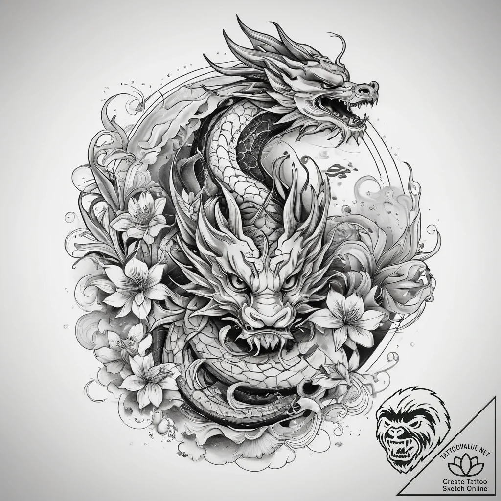 Tattoo sketch cosmic fount, tattoo sketch des... - tattoo sketch (№1757964081_0, 15.09.2025 19:21) — tattoovalue.net