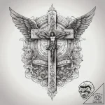 Tattoo sketch angelic lettering, ink illustra… – tattoo sketch (№1757965864_0, 15.09.2025 19:51) — tattoovalue.net