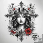 Tattoo sketch holy cosmos, ink illustration f… – tattoo sketch (№1757968032_0, 15.09.2025 20:27) — tattoovalue.net