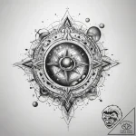 Tattoo sketch cosmic essence – tattoo sketch (№1757969031_0, 15.09.2025 20:43) — tattoovalue.net