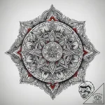 Tattoo sketch мандала, ink illustration for t… – tattoo sketch (№1757969421_0, 15.09.2025 20:50) — tattoovalue.net