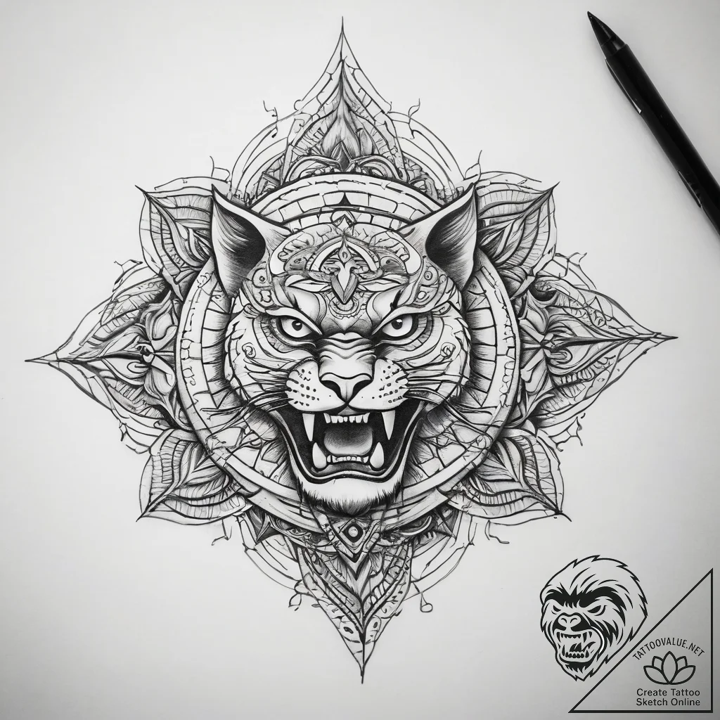 Tattoo sketch a symbolic idea - tattoo sketch (№1757969819_0, 15.09.2025 20:56) — tattoovalue.net