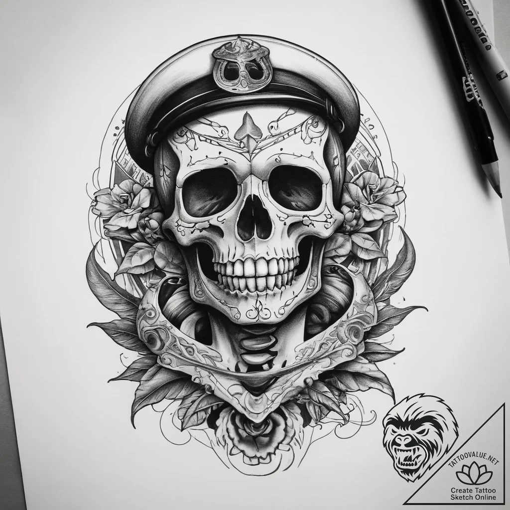 Tattoo sketch skeleton, tattoo sketch design,... - tattoo sketch (№1757970213_0, 15.09.2025 21:03) — tattoovalue.net