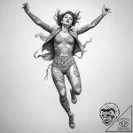 Tattoo sketch base jumping a person jumping,… – tattoo sketch (№1757970606_0, 15.09.2025 21:10) — tattoovalue.net