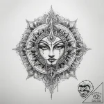 Tattoo sketch sacred source – tattoo sketch (№1757971405_0, 15.09.2025 21:23) — tattoovalue.net