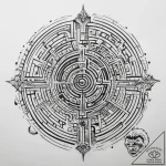 Tattoo sketch labyrinth – tattoo sketch (№1757974577_0, 15.09.2025 22:16) — tattoovalue.net