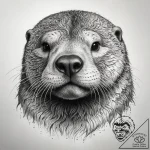 Tattoo sketch sea otter, ink illustration for… – tattoo sketch (№1757975571_0, 15.09.2025 22:32) — tattoovalue.net