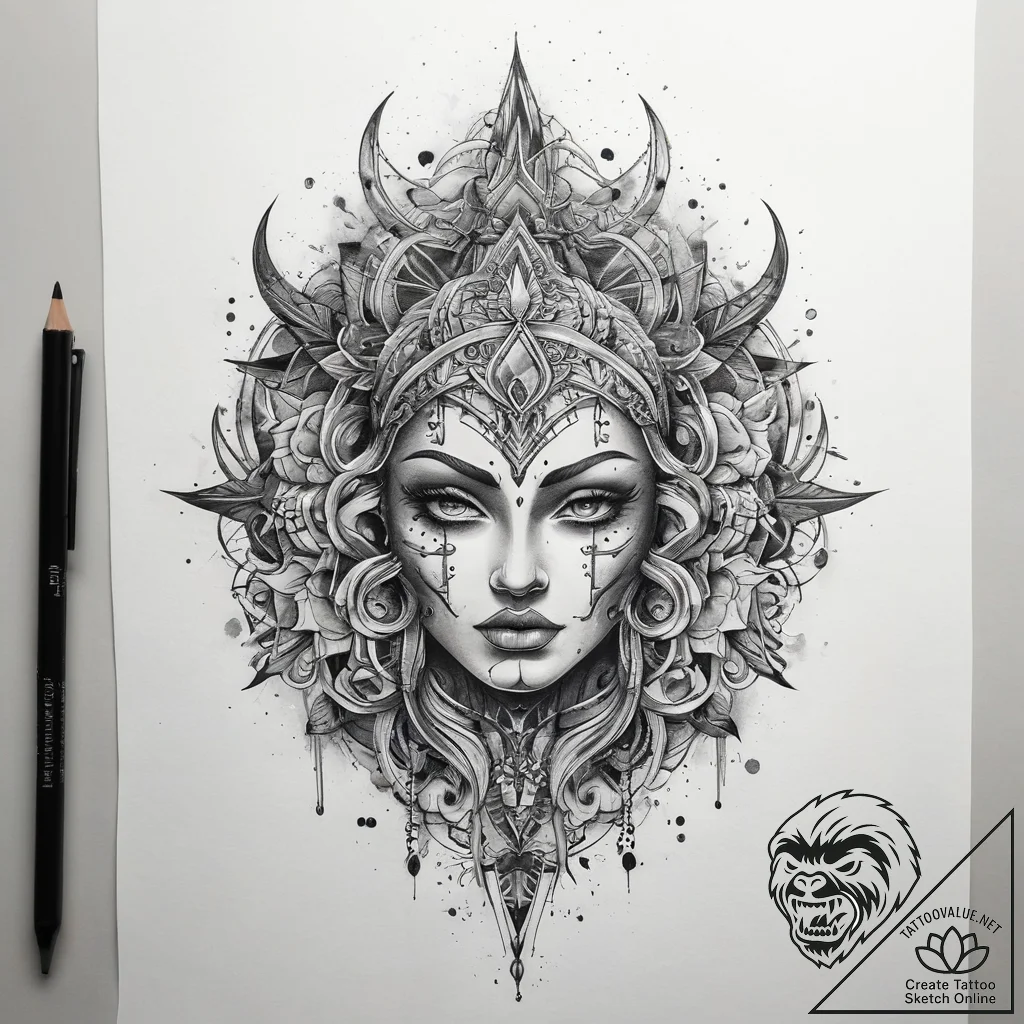 Tattoo sketch a symbolic place, artistic tatt... - tattoo sketch (№1757976560_0, 15.09.2025 22:49) — tattoovalue.net