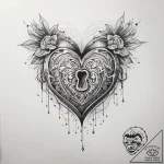 Tattoo sketch узор в виде сердца с замком, in… – tattoo sketch (№1757977344_0, 15.09.2025 23:02) — tattoovalue.net