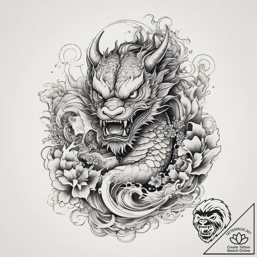 Tattoo sketch magic orb, tattoo line art, ire... - tattoo sketch (№1757977733_0, 15.09.2025 23:08) — tattoovalue.net