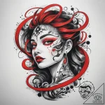 Tattoo sketch cosmic person, tattoo sketch de… – tattoo sketch (№1757979702_0, 15.09.2025 23:41) — tattoovalue.net