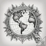 Tattoo sketch earth, tattoo flash sheet desig… – tattoo sketch (№1757980089_0, 15.09.2025 23:48) — tattoovalue.net